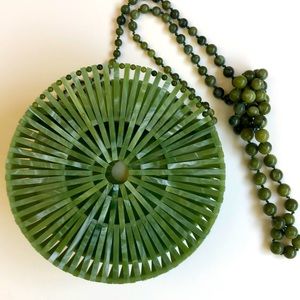 Cult Gaia green 8” shoulder PVC bag - excellent